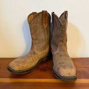 Ariat MAVERICK WSQTOE H2O CT Work Leather Western Cowboy Boots Mens 8.5